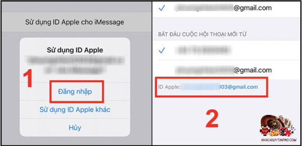 Kích hoạt ID Apple khi sử dụng tính năng iMessage