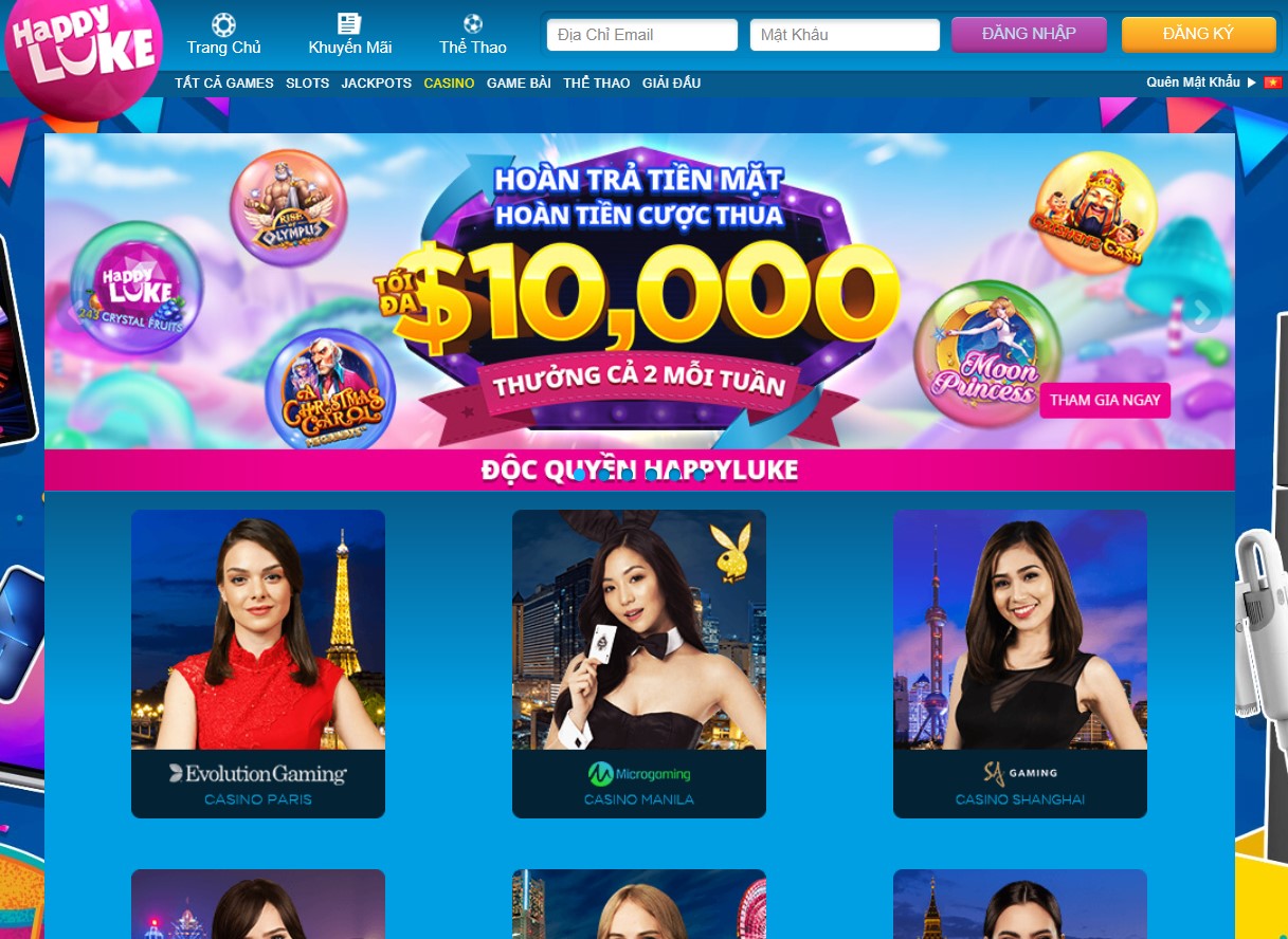 Casino Online trực tuyến happy luke